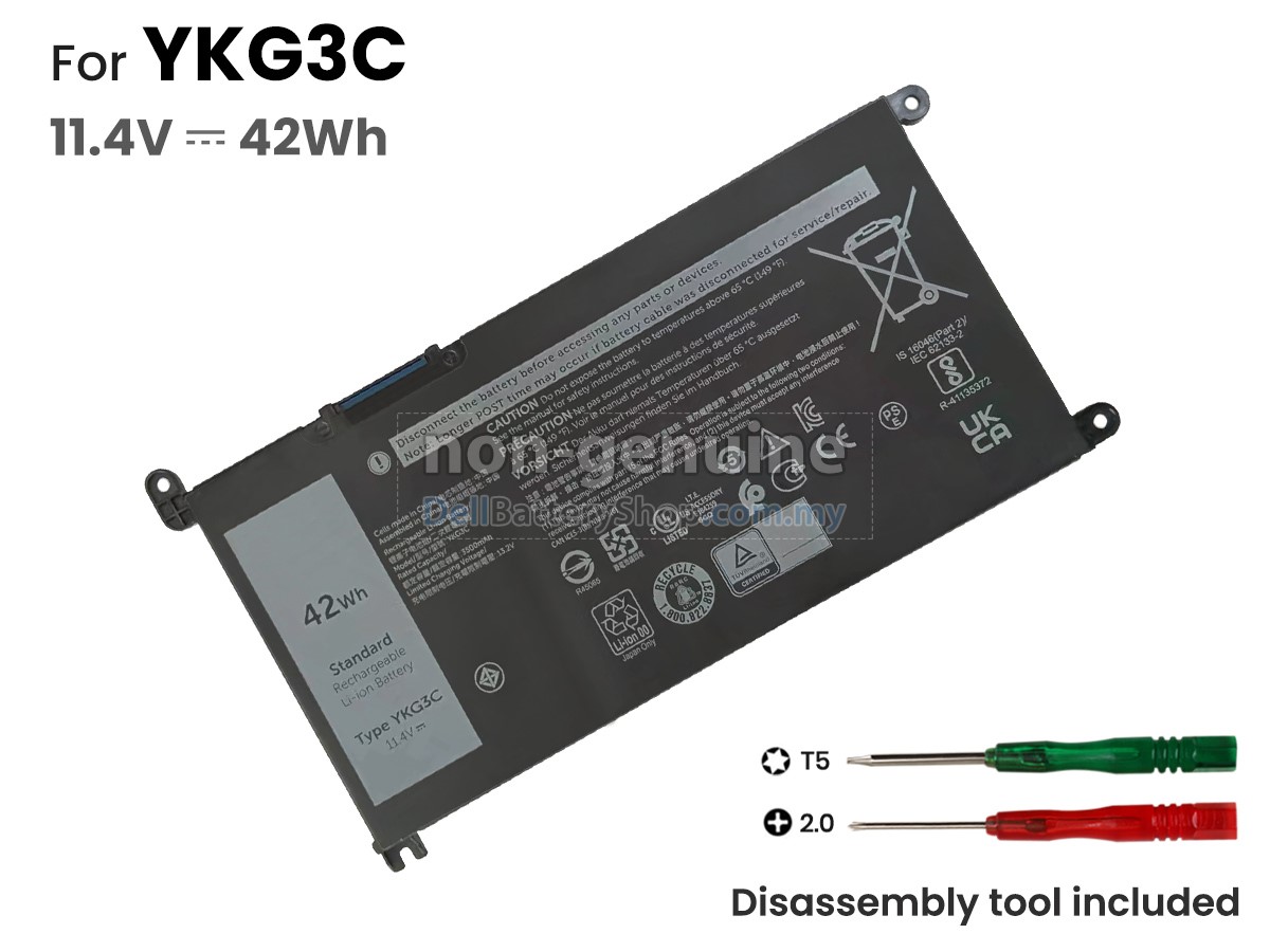 Dell YKG3C battery replacement